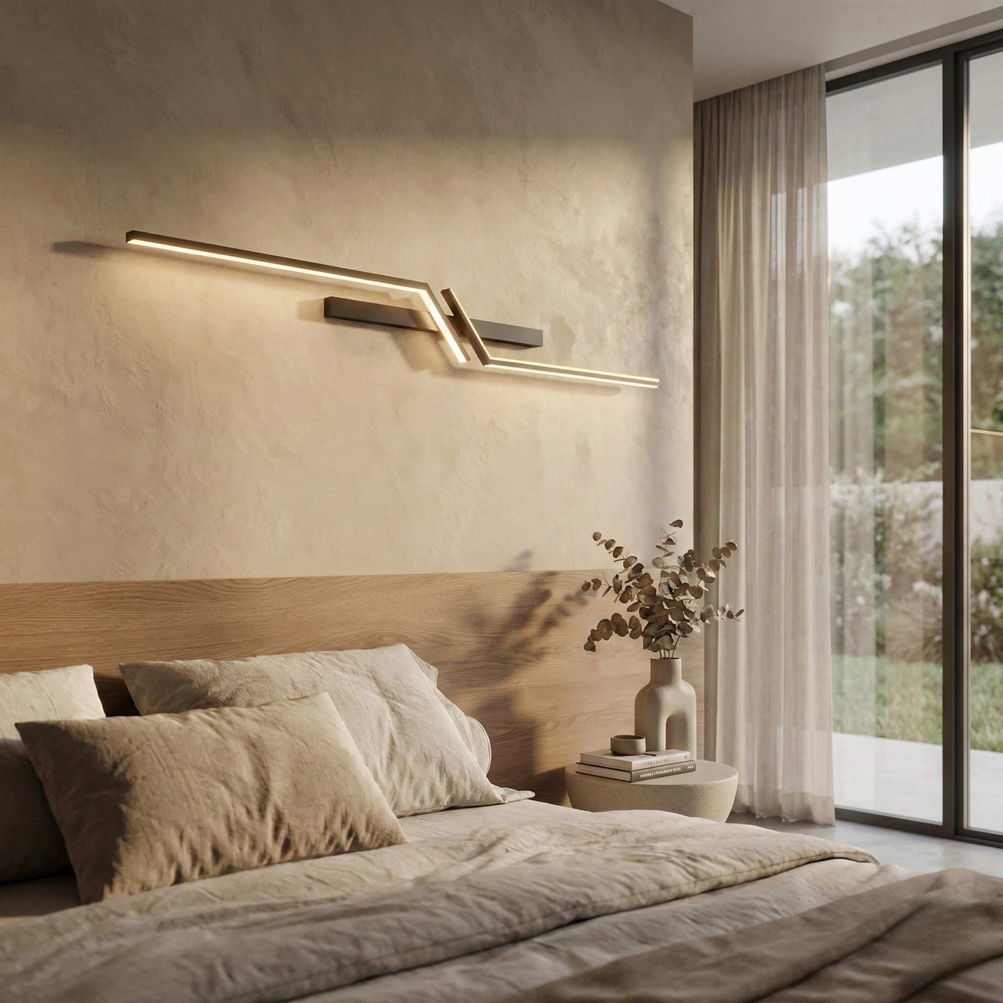 Solar-Powered Waterproof Linear Outdoor Wall Lamp