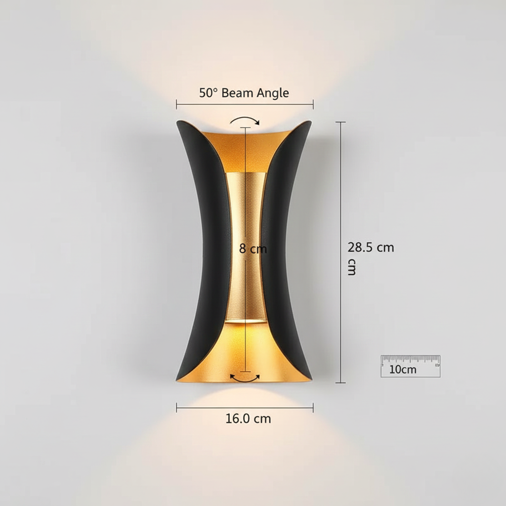 Up Down LED Wall Light – Waterproof Outdoor Indoor Sconce for Garden, Patio, Entryway & Hallway