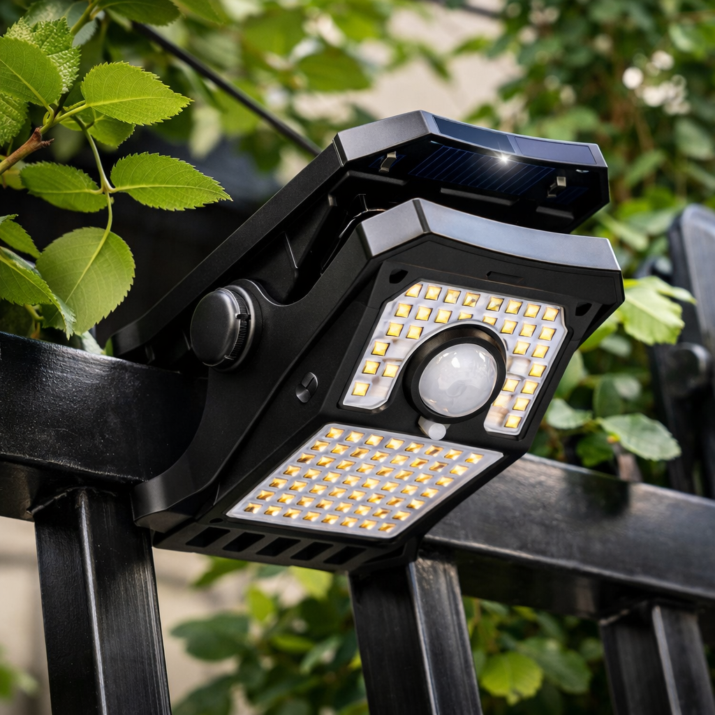 Solar-Powered Motion Sensing Outdoor Clip Light