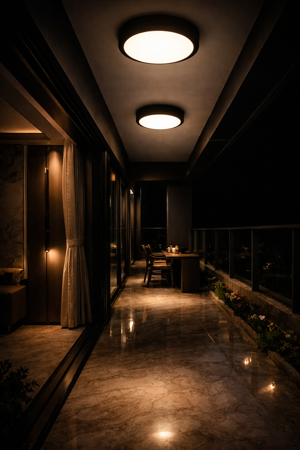 Waterproof Ultra-Thin LED Flush Mount Ceiling Light – Slim Lamp for Bathroom, Balcony, Hallway & Entryway