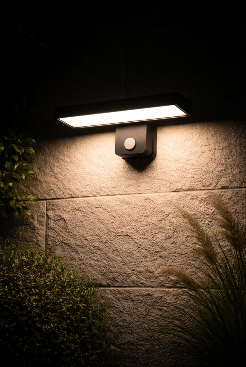 Modern Stainless Steel Outdoor Wall Sconce – Weatherproof Rectangular LED Light Fixture for Garden, Patio & Entryway