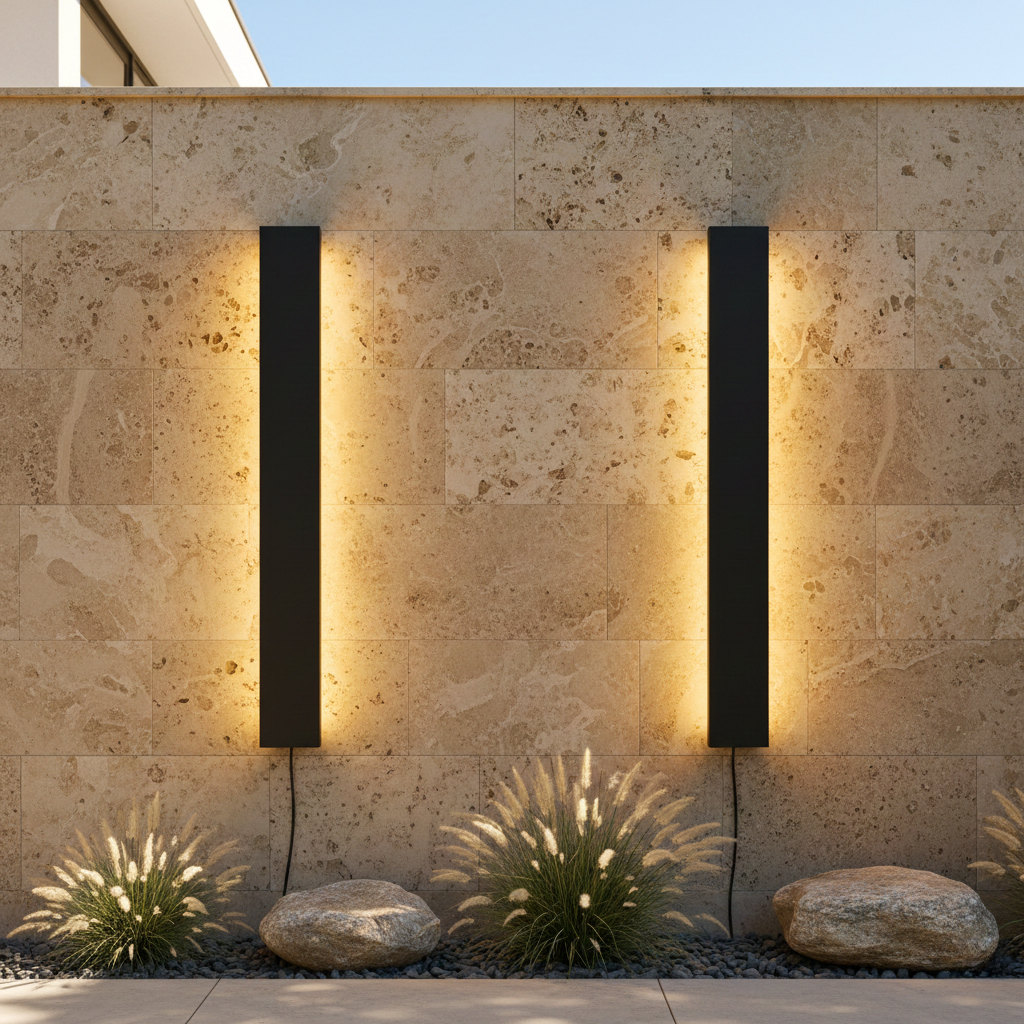Linear LED Outdoor Wall Light – Waterproof Modern Exterior Sconce for Garden, Patio, Facade, Entryway & Driveway