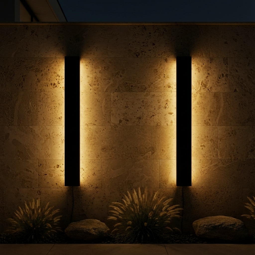 Linear LED Outdoor Wall Light – Waterproof Modern Exterior Sconce for Garden, Patio, Facade, Entryway & Driveway