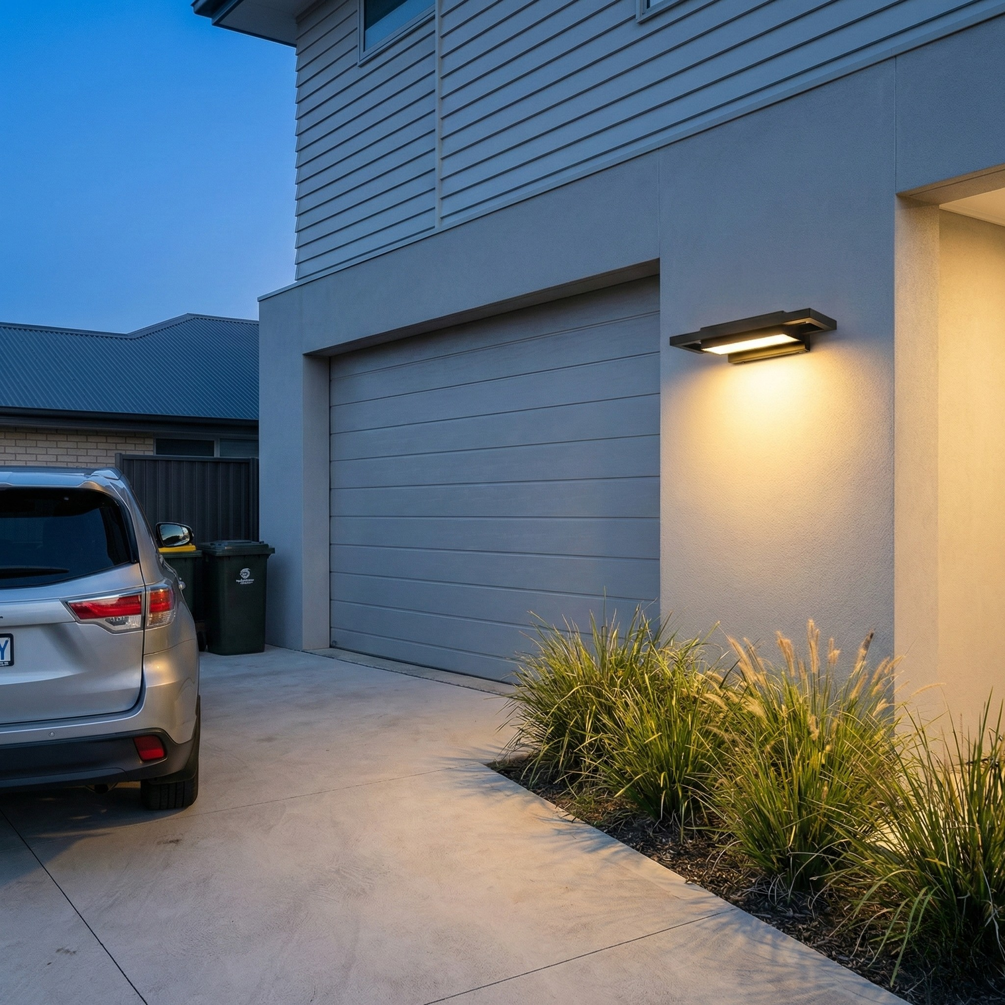Outdoor LED Wall Light — Stainless Steel Weatherproof Fixture