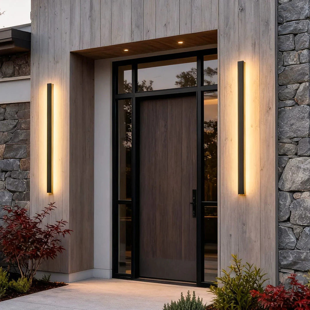 Linear LED Outdoor Wall Light – Waterproof Modern Exterior Sconce for Garden, Patio, Facade, Entryway & Driveway