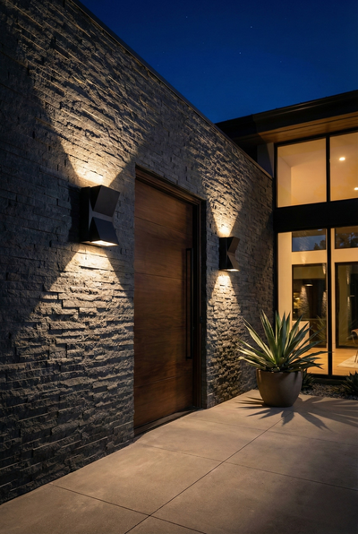 Weather-Resistant LED Wall Light, Dual-Direction Outdoor Lighting with Adjustable Light Direction