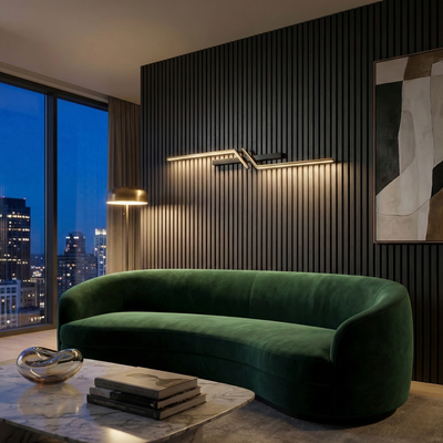 Solar-Powered  Waterproof Linear Outdoor Wall Lamp